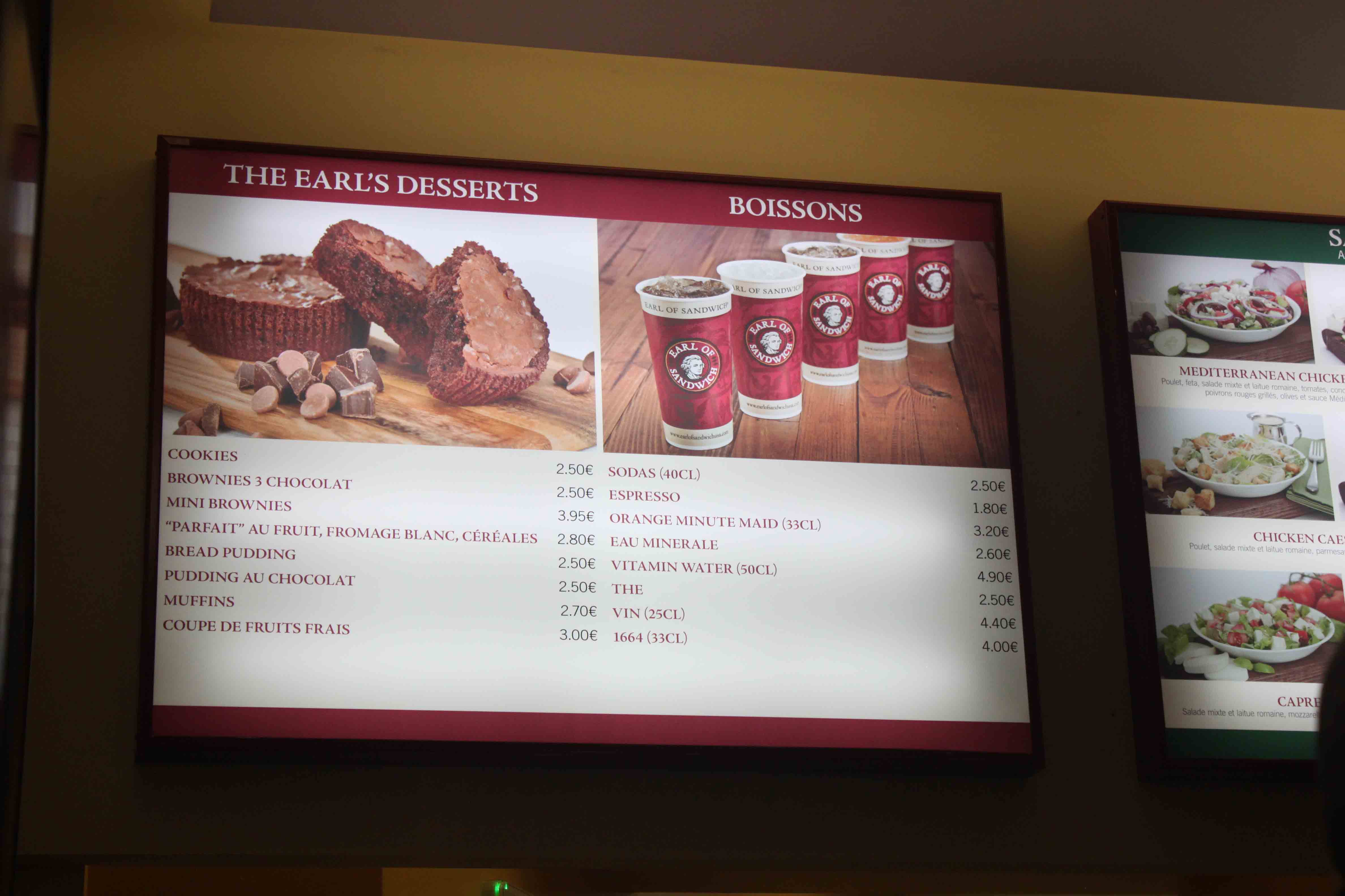 Earl Of Sandwich: des écrans rétro éclairés pour les menus IMG 4926 Earl Of Sandwich: des écrans rétro éclairés pour les menus