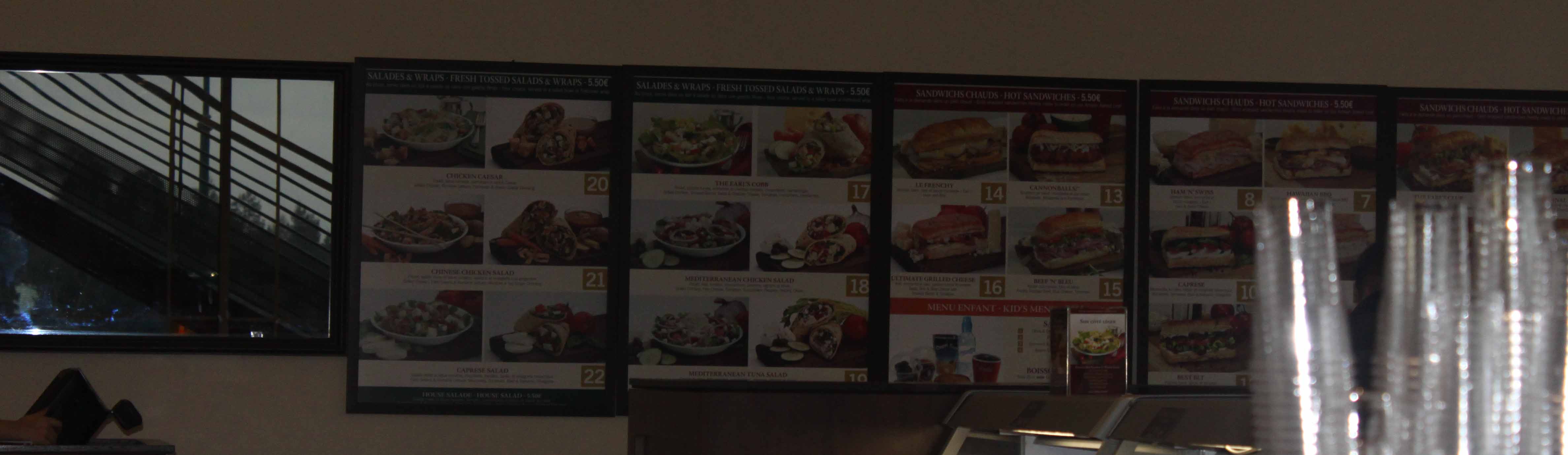 Earl Of Sandwich: des écrans rétro éclairés pour les menus IMG 4928 Earl Of Sandwich: des écrans rétro éclairés pour les menus