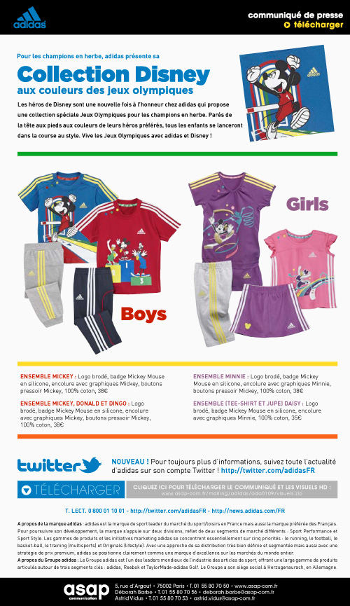 Collection Disney J.O. d'Adidas