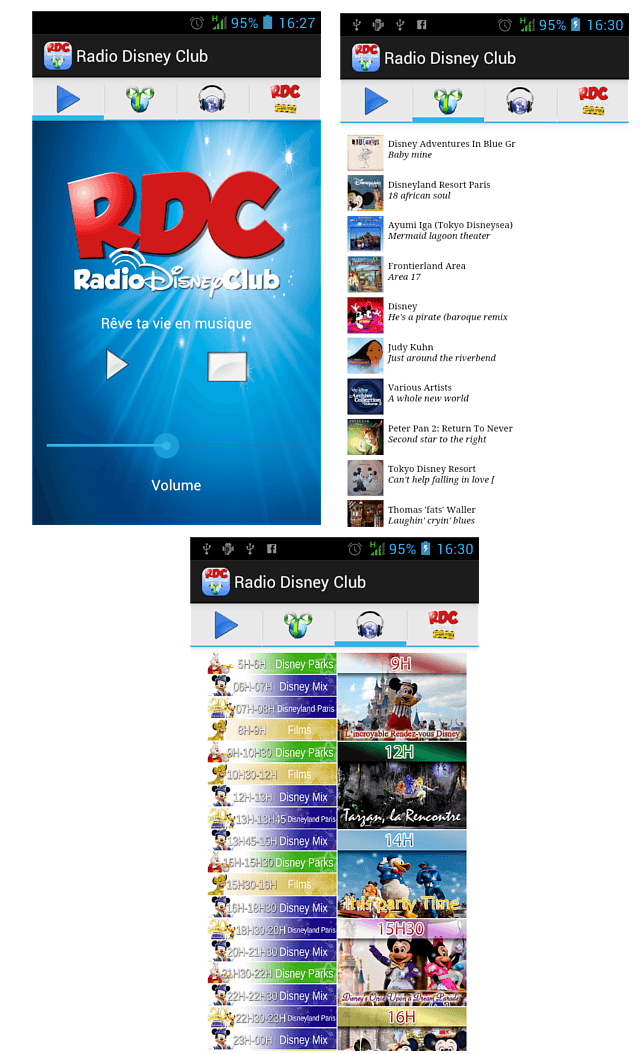 Application Android Radio Disney