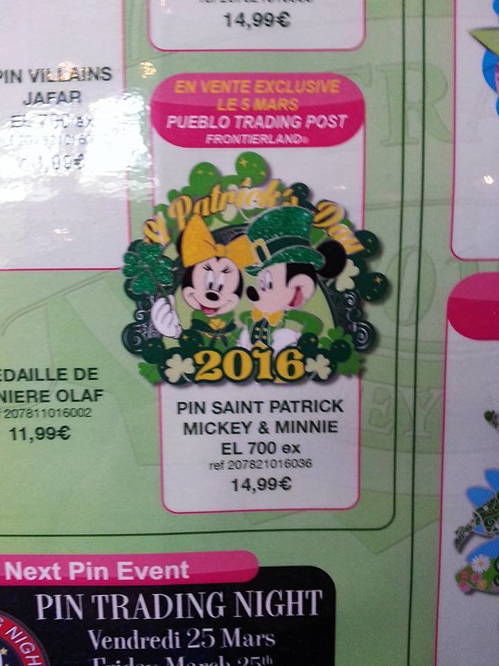 Festa di St. Patrick - 17 marzo - Pagina 16 Pin-Trading-Disneyland-Paris-Mars-2016-Saint-Patrick