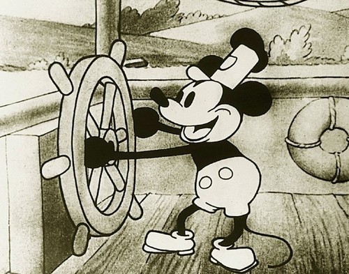 Mickey dans Steamboat-Willie