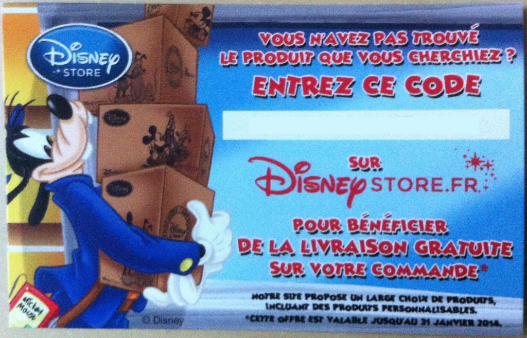 Disney Store des Champs Elysées frais de port gratuit