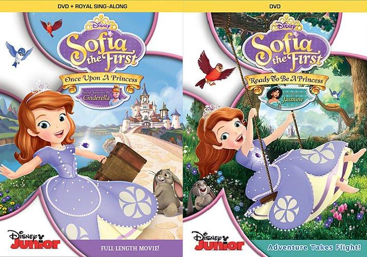 Les DVD de Princesse Sofia avec l'apparition de Cendrillon et Jasmine