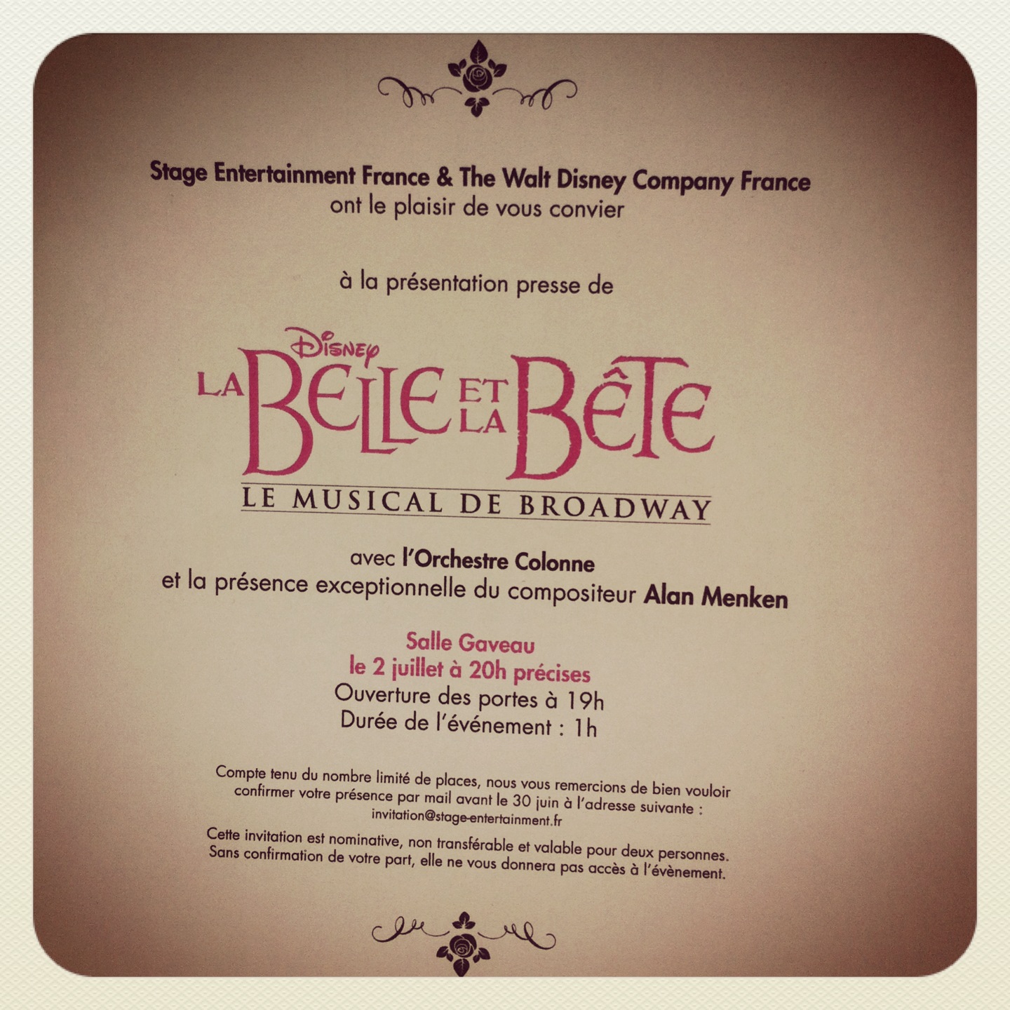 Belle invitation