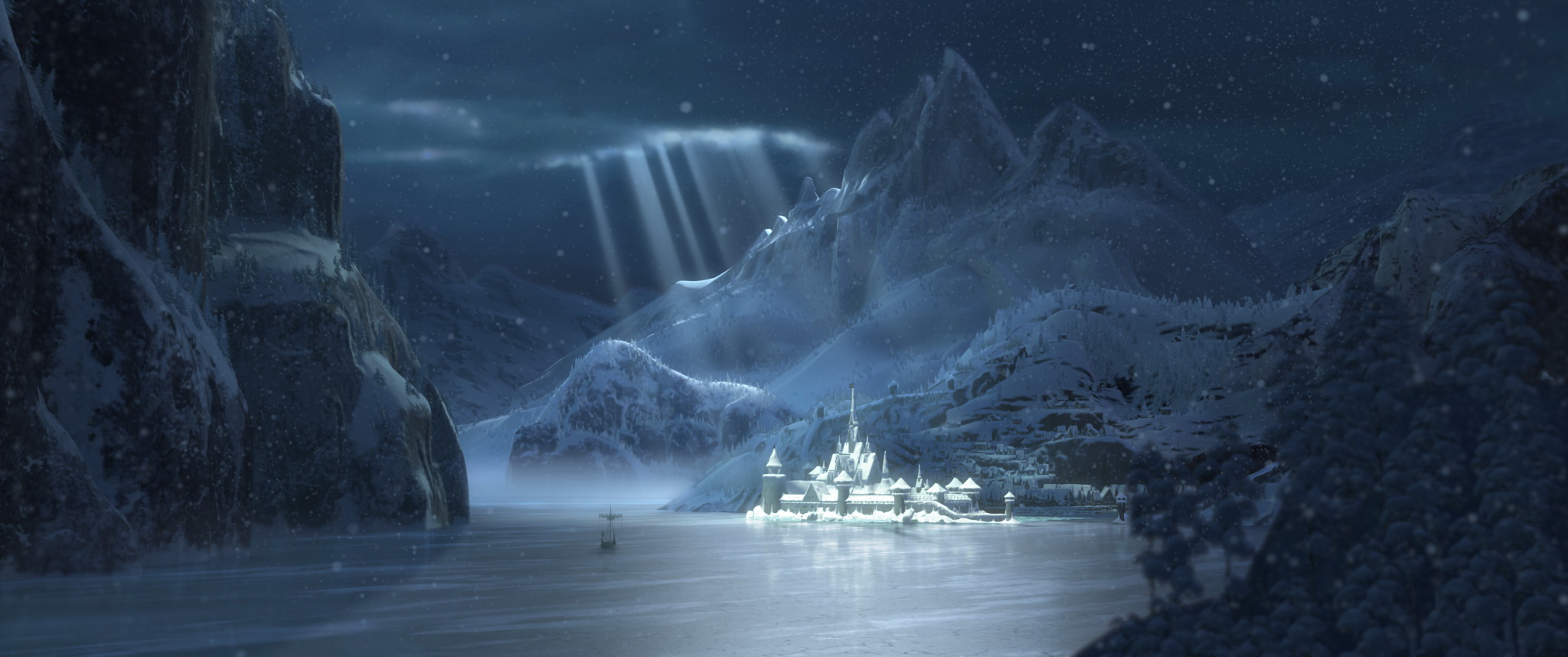 "FROZEN" Arendelle in Winter concept art. ©2013 Disney. All Rights Reserved.