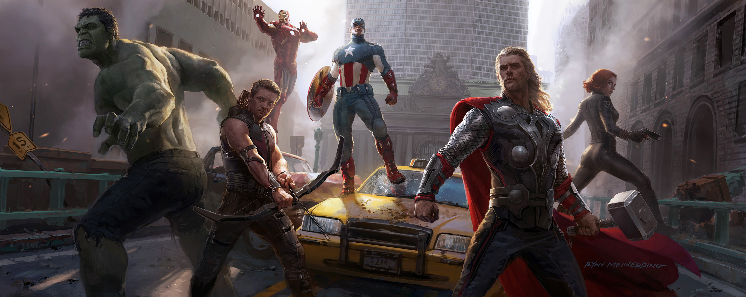 Concept-art de Ryan Meinerding pour le film The Avengers