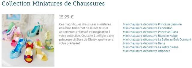  collection chaussures miniatures disney