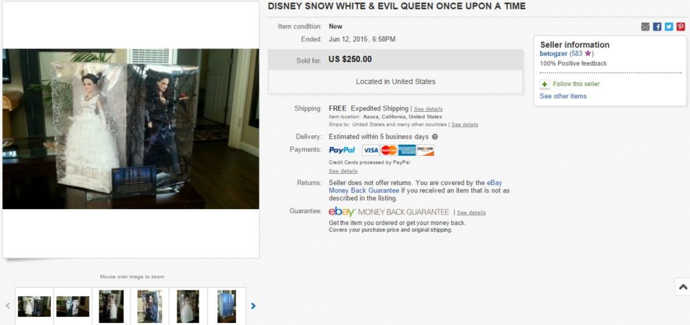Annonce Ebay OUAT