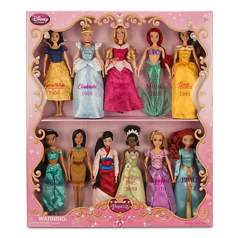 Les différents produits princesses vendus par Disney Store