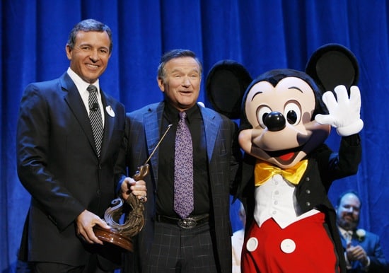 ROBERT IGER (PRESIDENT AND CEO, WALT DISNEY COMPANY), ROBIN WILLIAMS, MICKEY MOUSE