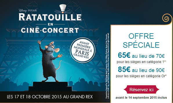 Ratatatouille Cine Concert Passeport Annuel Disneyland Paris
