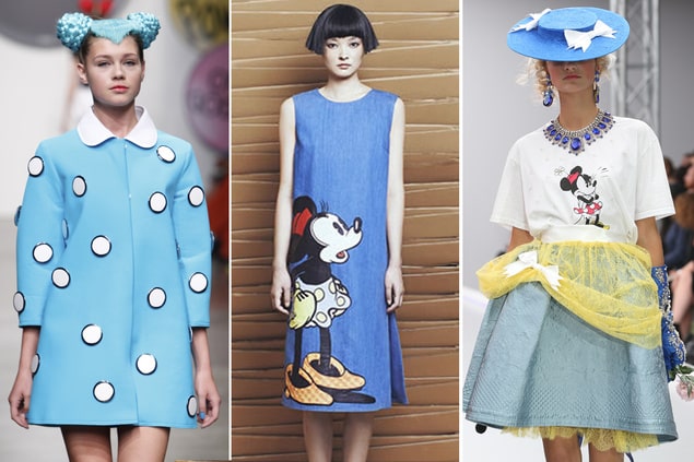 Gerlan Jeans (2013), Helen Lee (2014) et Meadham Kirchhoff (2013) inspirés de Minnie Mouse
