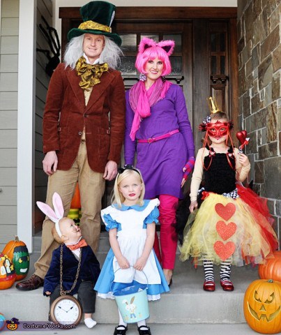 Alice in Wonderland Costumes Halloween Family