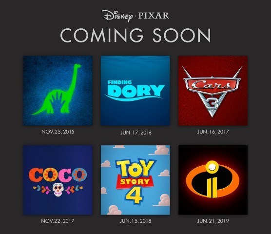 Affiche Toy Story 4, Cars 3, Les Indestructibles 2