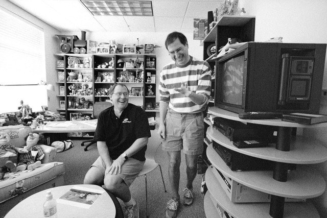 John Lasseter et Steve Jobs