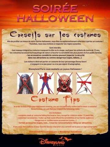 conseil costumes disneyland paris halloween