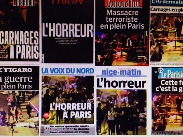 Attentats Paris Novembre 2015 Une Presse Française