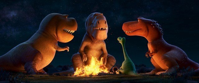 THE GOOD DINOSAUR - Pictured (L-R): Nash, Butch, Spot, Arlo, Ramsey. ©2015 Disney•Pixar. All Rights Reserved.