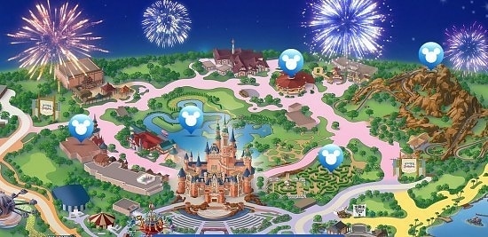 Le plan du Fantasyland de Shanghai Disney Resort