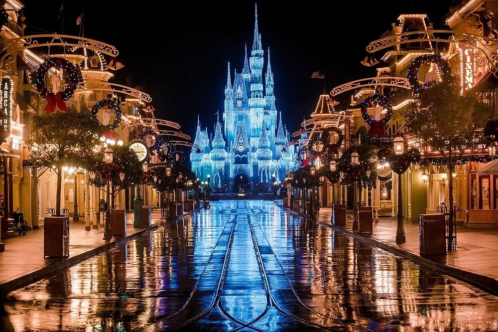 Photo du château de l'un des parcs américains : Walt Disney World Resort.