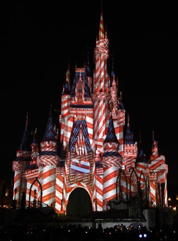 Cinderella Castle Celebrates the Holidays