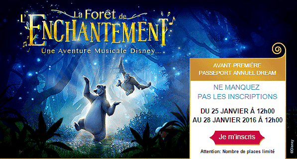 Disneyland Paris Foret Enchantement 2016 Pass Annuel