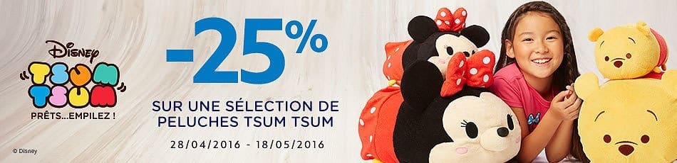 promotion Disney Store peluche Tsum Tsum