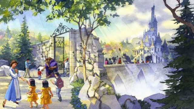 Tokyo Disneyland La Belle et la Bête 2020 Concept-Art Château