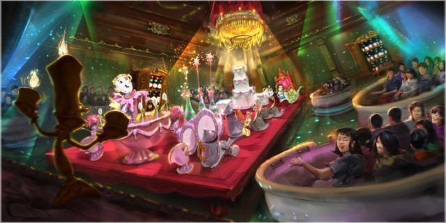 Tokyo Disneyland La Belle et la Bête 2020 Concept-Art Dark-Ride