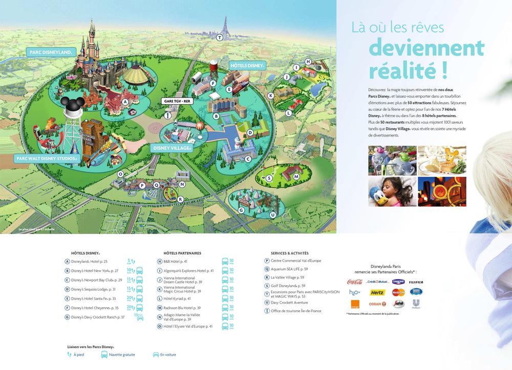 Les brochures officielles sur les parcs Disney de Disneyland Paris