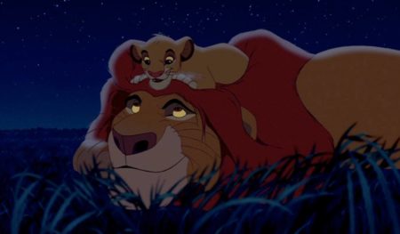Simba et Mufasa dans Le Roi Lion