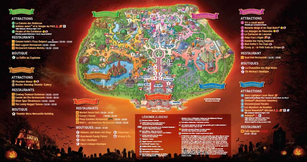 Le programme de la saison d'Halloween à Disneyland Paris