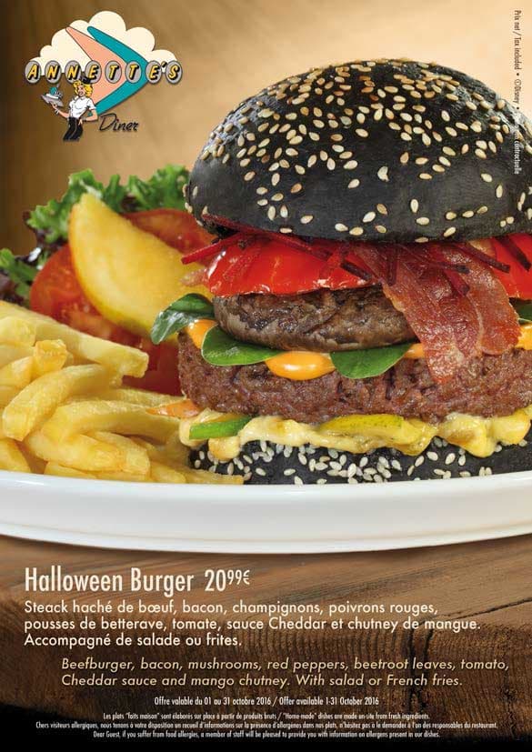 Le Halloween Burger de l'Annette's Diner