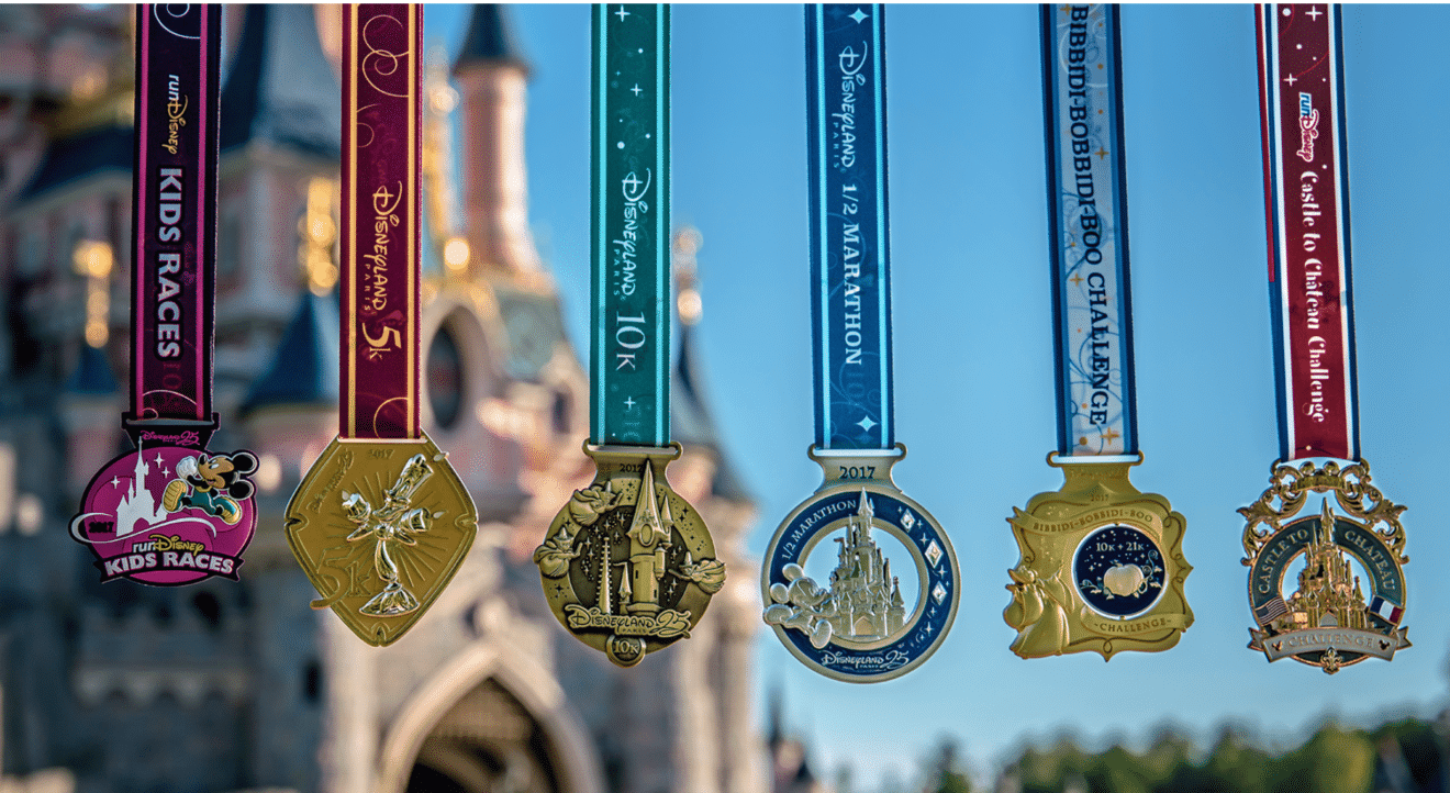 rare 3 médaille disney marathon château disneyland paris run 25 ans anniversaire