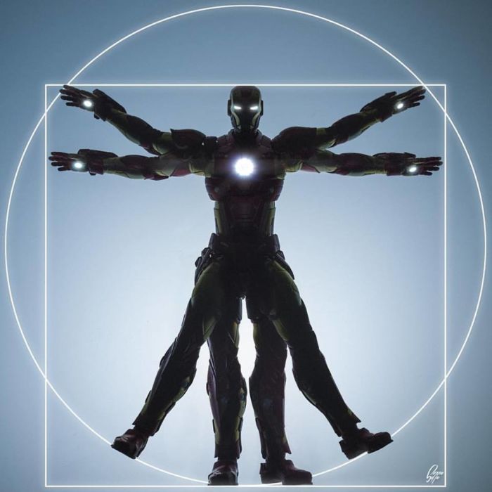 L'Homme de Vitruve version Iron Man