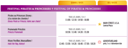 festival princesses et pirates