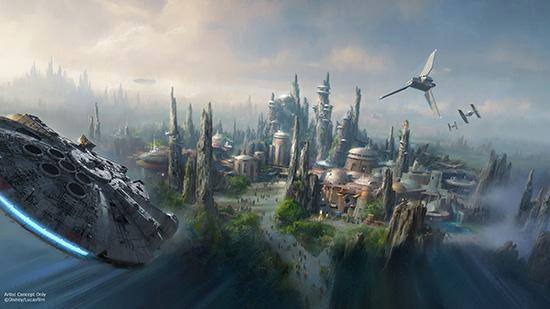 Un Artwork de Star Wars Land à Walt Disney World
