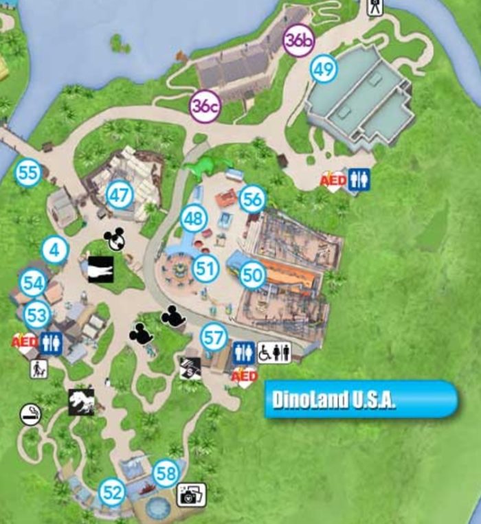 Photo de la carte de Dinoland U.S.A du Disney's Animal Kingdom