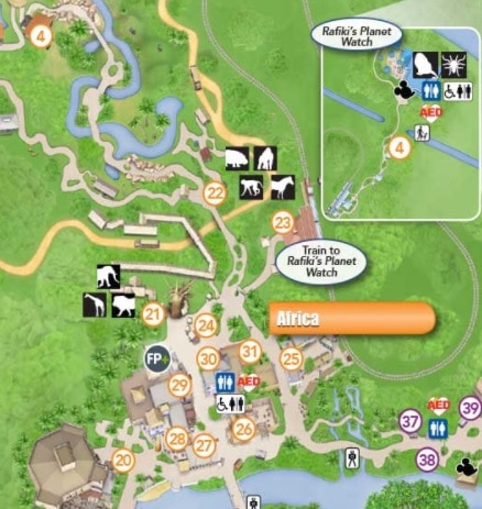 Photo de la carte du Land Africa du Disney's Animal Kingdom