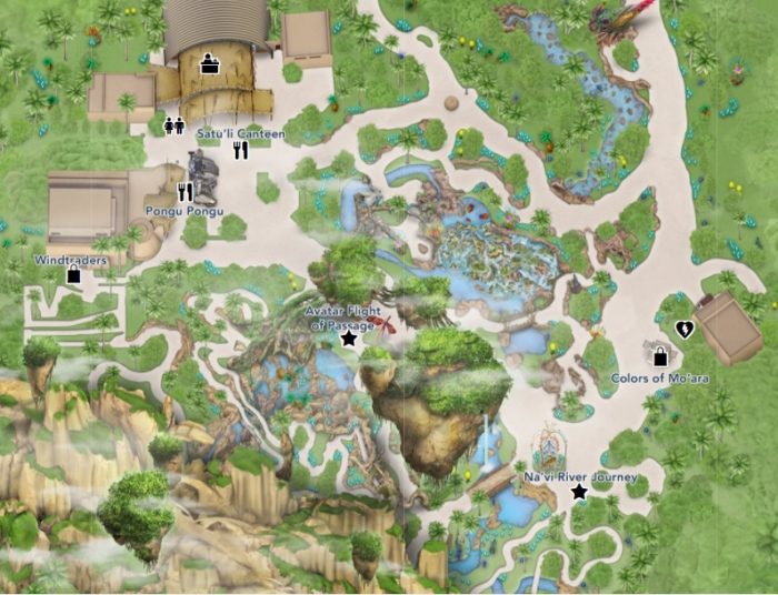 Photo de la carte du land de Pandora - World of Avatar du Disney's Animal Kingdom