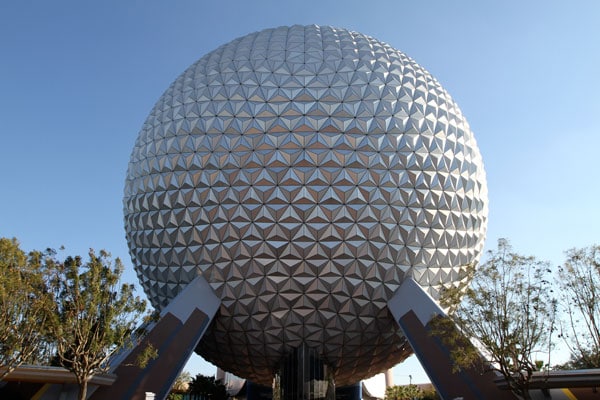 Photo du Spaceship Earth du parc EPCOT à Walt Disney World