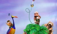Photo du futur char Là-Haut de la Pixar Play Parade pendant la Pixar Fest
