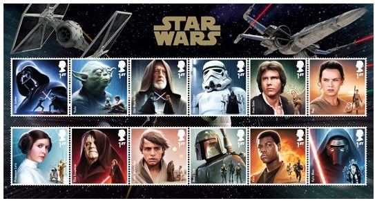 Collection de timbres de la saga