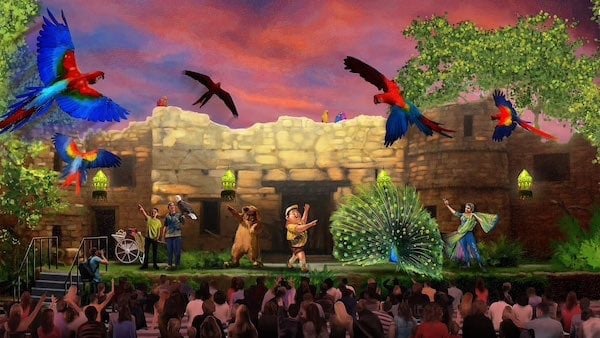 Concept art du prochain spectacle Là Haut à Disney's Animal Kingdom.