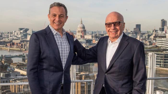 Bob Iger et Rupert Murdoch, propriétaire de la Fox
