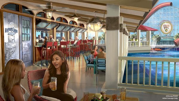 Artwork du restaurant Lamplight Lounge dans Pixar Pier à Disney California Adventure.