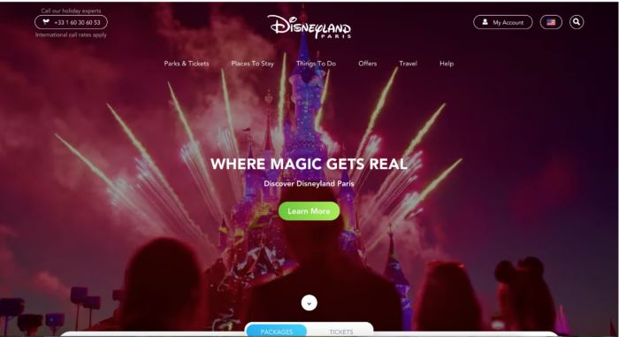 site internet Disneyland Paris