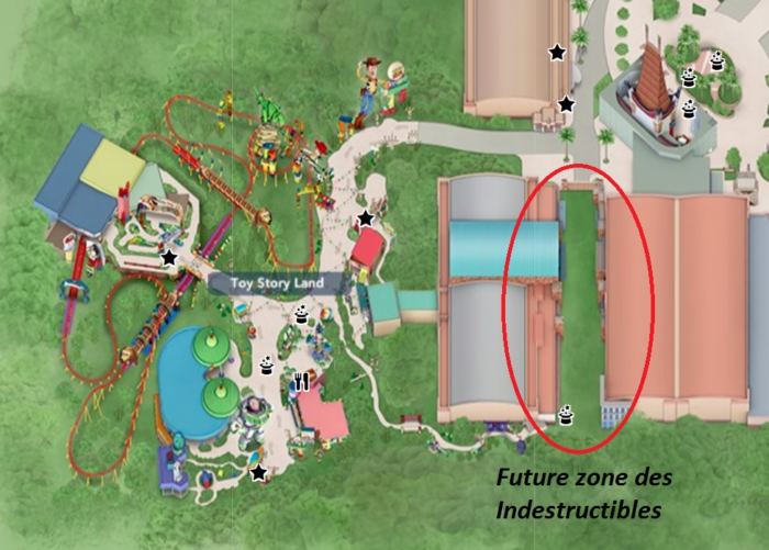 Pohoto de la carte où se trouveront les Indestructibles pour les 30 ans du parc Disney Hollywood Studios.