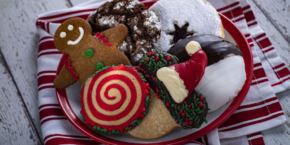 Pohotos des différents cookies disponibles pendant l'Holiday Cookie Stroll.